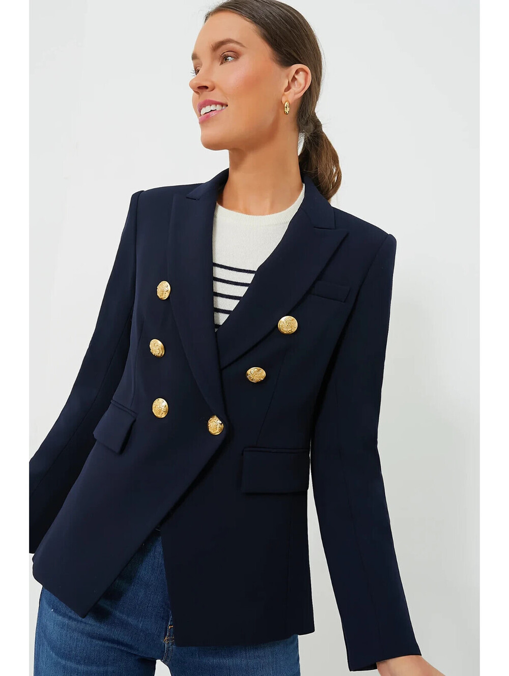 NEW, Veronica Beard  Miller Dickey Jacket in Navy Size 2  #SJ2556